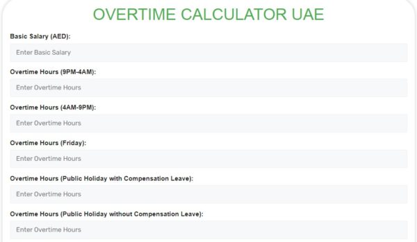 OVERTIME CALCULATOR UAE - Overtime Calculation UAE 28 OVERTIME CALCULATOR UAE - How To Do Overtime Calculation In UAE