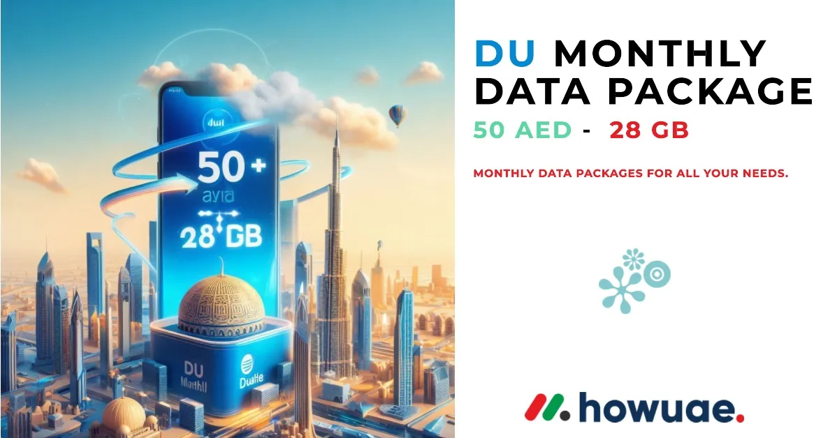 Du Monthly Data Package 50 AED 28GB