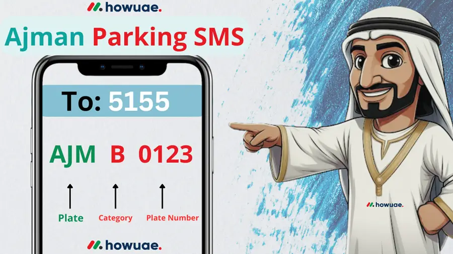 Ajman_Parking_SMS_Code_Method