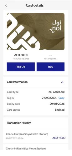 Using the RTA DubaiNol Pay App to Check Your Balance 1