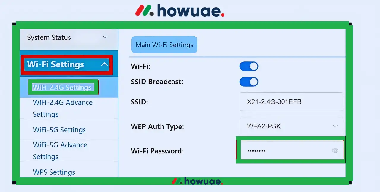 192.168.70.1 Wi-Fi Settings  WiFi-2.4G Settings