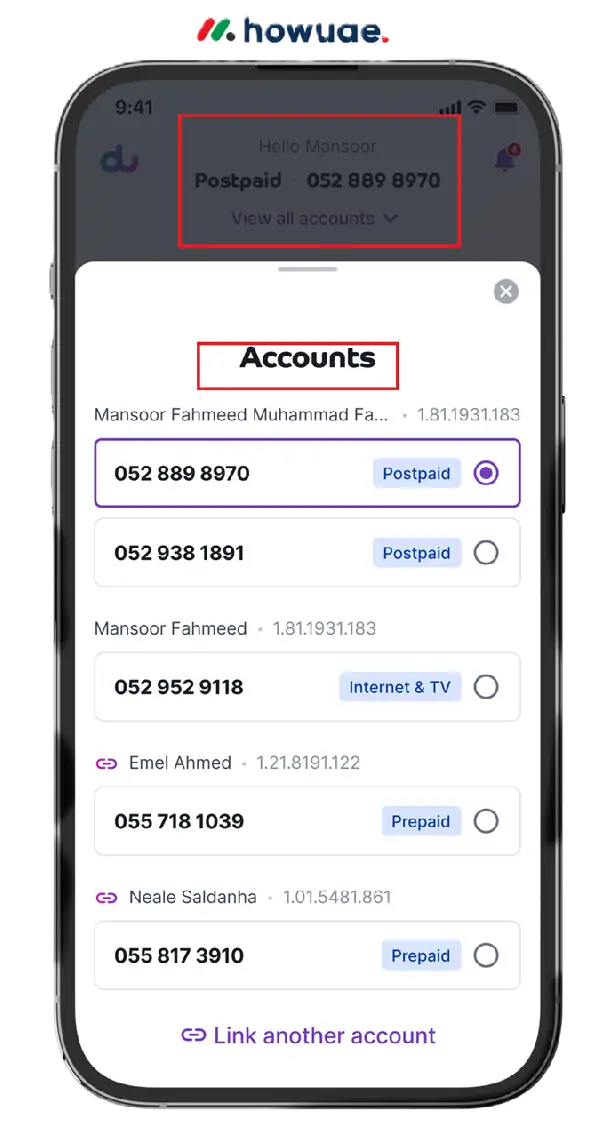 check DU Number Using the DU App