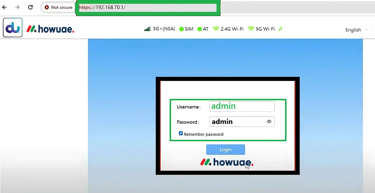 Du Router Login method all models