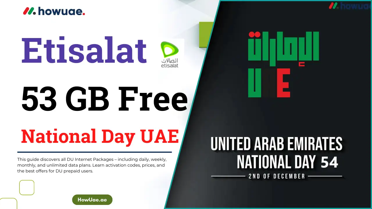 Etisalat 53 GB Free Data