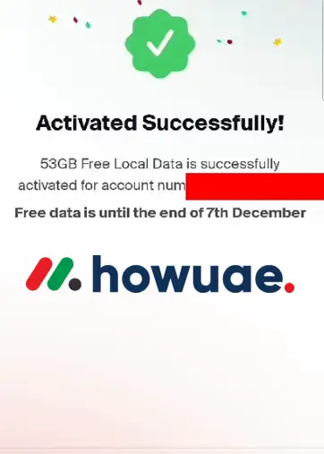Etisalat 53 GB Free Data: How to Activate UAE National Day Offer in 2026 5 How to Get Etisalat 53 GB step 3