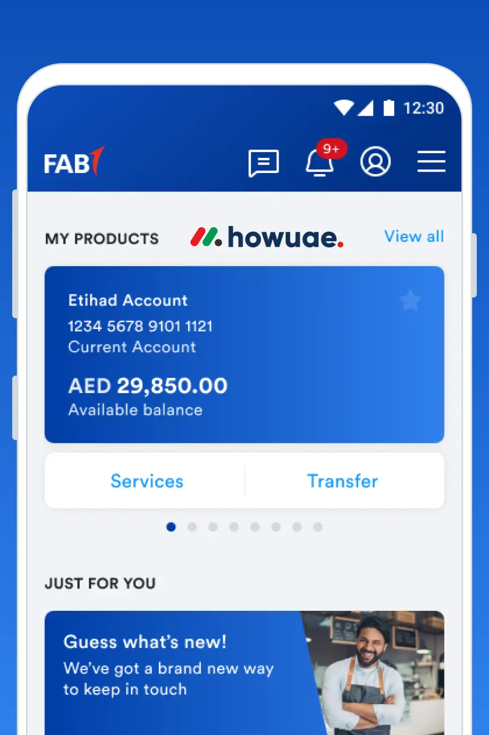 NBAD BALANCE IN MOBILE APP