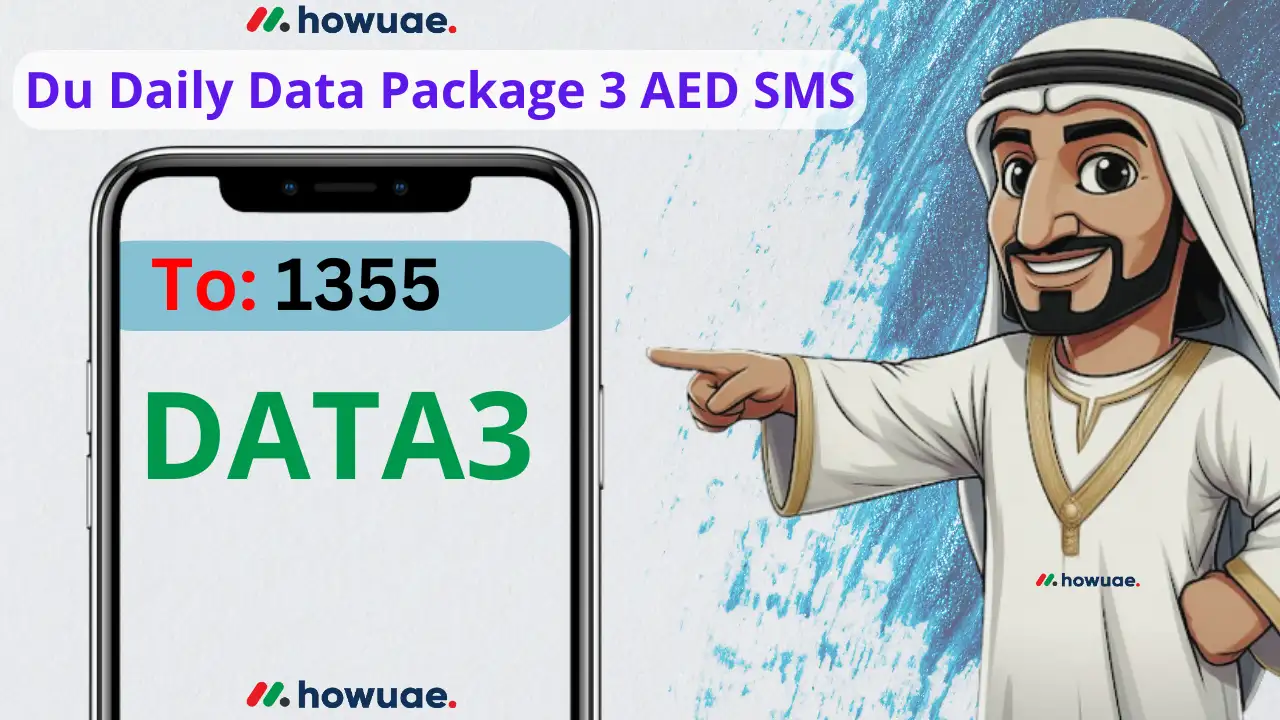 Du Daily Data Package 3 AED By Sending SMS